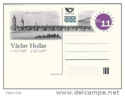 CDV C Czech Republic Vaclav Hollar Prague Bridge Portrait 2007 - Gravures