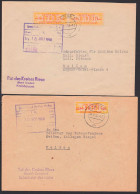 Riesa Zwei Fernbriefe V. Rat Des Kreises B16M(2), B17 M - Centrale Postdienst