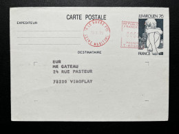 JUVAROUEN 76 SUR ENTIER CARTE POSTALE / LE HAVRE POUR VIROFLAY 1976 / EUROPHIL - Altri & Non Classificati