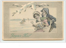 N°3423 - Joyeux Noel - R. Kratky - Couple Sur Un Lac De Glace - Other & Unclassified