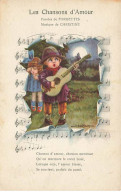 N°24072 - Illustrateur - A. Bertiglia - Les Chansons D'Amour - Garçon Jouant De La Guitare - Bertiglia, A.