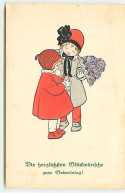 N°20759 - Ebner - MM Vienne N°1078 - Deux Jeunes Filles Dont Une Avec Un Bouquet De Fleurs - Ebner, Pauli