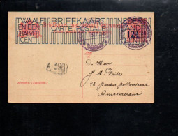 PAYS BAS ENTIER CARTE INTERIEURE 1924 - Brieven En Documenten