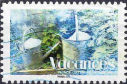 France Poste AA Obl Yv: 172 Mi:4420 Vacances Arrosoirs (Lign.Ondulées) Couleur Très Pâle - Used Stamps