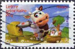 France Poste AA Obl Yv: 136 Mi:4313 Alexis Nesmes Sourires Vache (Lign.Ondulées) - Oblitérés