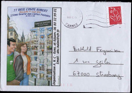 France Poste AA Obl Yv:  49 Mi:3895Ibc Marianne De Lamouche ITVF (TB Cachet Rond) Lettre Brie Comte Robert - Storia Postale