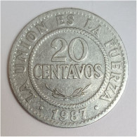 BOLIVIE - KM 203 - 20 CENTAVOS 1987 - TTB+ - Bolivië