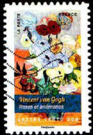France Poste AA Obl Yv:1125 Mi:6132 Vincent Van Gogh Roses & Anémones (Lign.Ondulées) - Used Stamps