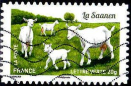 France Poste AA Obl Yv:1103 Mi:6084 La Saanen Chèvre (Lign.Ondulées) - Oblitérés