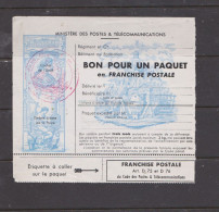Franchise Postale Bon Pour Un Paquet Tampon Base Aérienne  725 - Sonstige & Ohne Zuordnung
