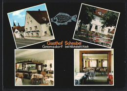 AK Gremsdorf Bei Höchstadt, Gasthof Scheubel Mit Innenansicht  - Hoechstadt