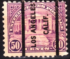 USA Precancels 1923 Sc570 50c Arlington Amphitheater. CA. LOS ANGELES / CALIF. - Préoblitérés