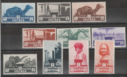 237 - Eritrea 1933 - Soggetti Africani N. 203/212. Cat. € 550,00 MNH - Eritrea