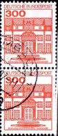 RFA Poste Obl Yv: 971 Mi:1143A1 Schloss Herrenhausen-Hannover (TB Cachet Rond) Paire - Gebraucht