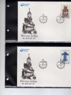 Iles Feroe -1989 -  3  FDC -   Bicentenaire De L'Eglise De Torshavn - Faroe Islands