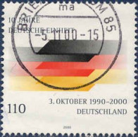 RFA Poste Obl Yv:1971 Mi:2142 10.Jahre Deutsche Einheit (TB Cachet Rond) - Gebruikt