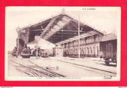 F-42-Roanne-17Ph88  Vue Intérieure De La Gare, Les Trains, Cpa  - Roanne