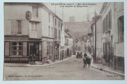 Cpa Sépia 1932 ST SAINT Julien Du Sault Rue De La Fontaine Et La Chapelle De Vauguilain - MAY16 - Saint Julien Du Sault