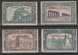 268 - Tripolitania 1930 - Milizia III, N. 69/72. Cat. € 1000,00. SPLMNH - Tripolitania