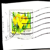 Finlande Poste Obl Yv:1165 Mi:1199 Iris Pseudacorus (Beau Cachet Rond) Sur Fragment - Gebruikt