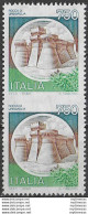 1990 Italia Rocca Di Urbisaglia Pair SL Sassone N. 1524A Variety - Otros & Sin Clasificación