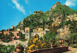 ITALIE - Sicile - Taormina - Veduta Dal Giardino Pubblico - Colorisé - Carte Postale Ancienne - Autres & Non Classés