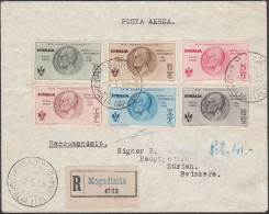 279 - Lettera Raccomandata Aerea Da Mogadiscio (Somalia) Del 2.5.1935 Diretta In Svizzera, Affrancata Con La Serie Roma- - Somalia