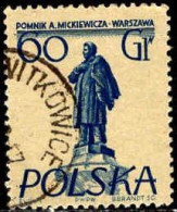 Pologne Poste Obl Yv: 808 Mi:913 Pomnik A.Mickiewicza Warszawa (TB Cachet Rond) - Gebruikt