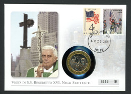 USA 2008 Numisbrief Papst Benedikt XVI. In Den USA ST (Num107 - Non Classés