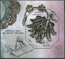 Turkey 2021. Handicraft Jewelry (MNH OG) Souvenir Sheet - Ongebruikt