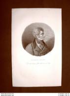Giovanni Rasori Parma 20 Agosto 1766 – Milano 12 Aprile 1837 Acquaforte Del 1849 - Ante 1900