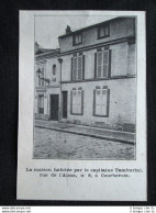 Casa Abitata Dal Capitano Tamburini, Rue De L'Alma, A Courbevoie Stampa Del 1905 - Altri & Non Classificati