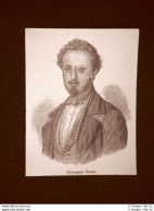 Poeta Giuseppe Giusti Monsummano Terme, 12 Maggio 1809 – Firenze, 31 Marzo 1850 - Andere & Zonder Classificatie