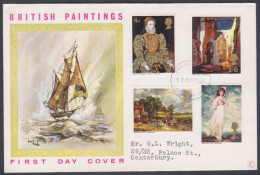 GB Great Britain 1968 Private FDC British Paintings, Painting, Art, Piper, Constable, Lawrence, Artist, First Day Cover - Brieven En Documenten