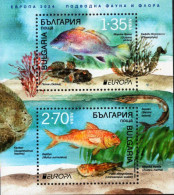 Bulgaria - 2024 - Europa CEPT - Underwater Fauna And Flora - Mint Souvenir Sheet - Unused Stamps