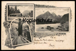 ALTE POSTKARTE GRUSS AUS DER VORDERKASER KLAMM ST. MARTIN WEISSBACH STEMPEL LOFER 1904 AK Ansichtskarte Cpa Postcard - Lofer