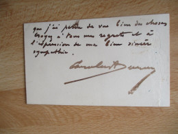 CAROLUS DURAN   PEINTRE  SCULPTEUR SIGNATURE AUTOGRAPHE CARTE VISITE - Painters & Sculptors