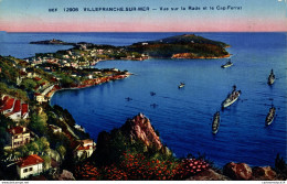 NÂ°11182 Z -cpa Villefranche Sur Mer -vue Sur La Rade Et Le Cap Ferrat- - Villefranche-sur-Mer