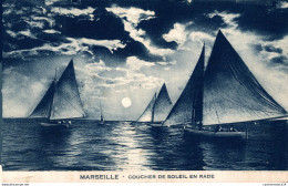 NÂ°10872 Z -cpa Marseille -coucher De Soleil En Rade- - Hold To Light