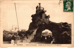 NÂ°11577 Z -cpa Biarritz -golfe De Gascogne- Rocher De La Vierge Et Le SÃ©maphore- - Biarritz