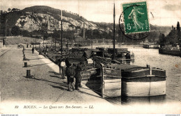 NÂ°11373 Z -cpa Rouen -pÃ©niches- - Houseboats