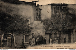 NÂ°12322 Z -cpa Gigean -statue De La RÃ©publique- - Sonstige & Ohne Zuordnung