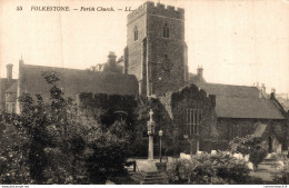 NÂ°11877 Z -cpa Folkerstone -Parish Church- - Folkestone