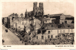 NÂ°13289 Z -cpa Reims -vue GÃ©nÃ©rale Dans Les Ruines- - Reims