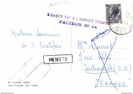 NÂ°14062 Z -cachet "rebuts" -n'habite Pas Ã  L'adresse IndiquÃ©e -facteur NÂ°14 - Handstempels