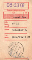 H3056 - Mittweida Empfangsschein Stempel - Brieven En Documenten