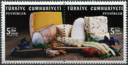 Turkey 2022. Cheeses Of Turkey (MNH OG) Block Of 2 Stamps - Ongebruikt