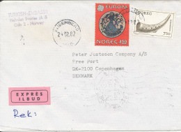 Norway Registered Cover Sent Express To Denmark Elisenberg 24-2-1982 Sent From The Embassy Of Turkey Oslo - Lettres & Documents