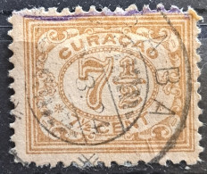 POSTAGE DUE-7 1/2 C-POSTMARK SABA-CURACAO-1915 - Curacao, Netherlands Antilles, Aruba