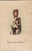 Carte - Femme  , Heureuse Année          AQ1110 - Frauen